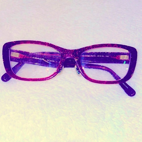 COACH Burgundy Glitter classy eye glasses main image 6